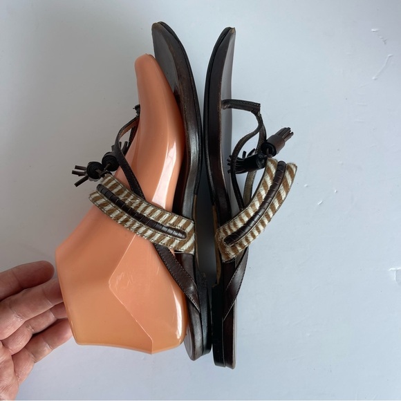 Giorgio Armani Tassel Calf Hair Sandals 38 US (7.5) - Picture 7 of 12